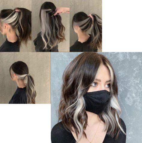 Short Haircut Aesthetic, Haircut Aesthetic, Haircut Tips, Peekaboo Hair Colors, Color Block Hair, Rambut Brunette, Trendy Bob, Trendy Bob Hairstyles, Wavy Hairstyle