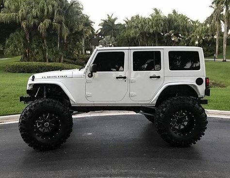 Jeep White Keep Wrangler, Keep Rubicon, White Rubicon, Cool Jeeps Wrangler, Lifted Wrangler, White Jeep Wrangler, Jeep Unlimited, Lifted Jeeps, Jeep Wrangler Lifted