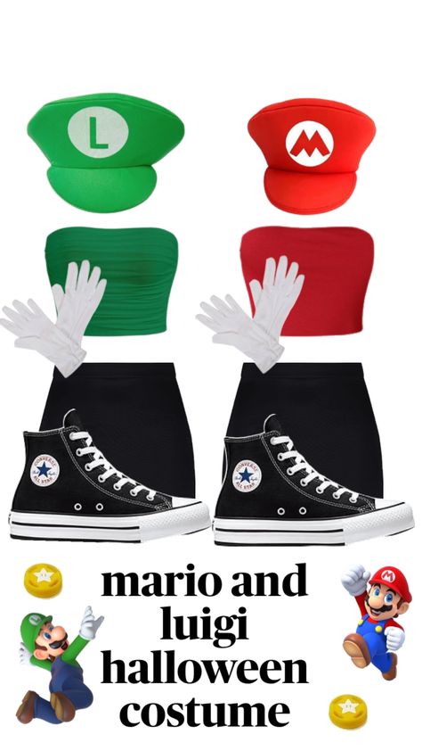 #halloween #mario #luigi #viral #cute #costume #bestfriendscostume Mario And Luigi Halloween, Luigi Halloween Costume, Mario Halloween Costumes, Fun Halloween Outfits, Luigi Costume, Mario Y Luigi, Mario Costume, Mario E Luigi, Halloween Duos