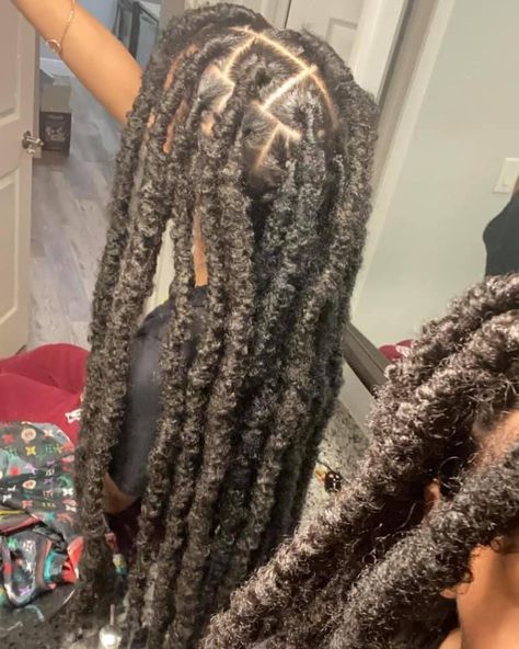 Faux Wicks, Thick Soft Locs, Thick Faux Locs, Wick Dreads, Curl Locs, Dream Hairstyles, Thick Locs, Boho Locs, Twa Hairstyles