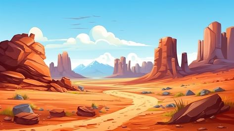 Desert Illustration Art, Desert Cartoon, Desert Crafts, Dune Desert, Desert Illustration, Rock Cliff, Desert Background, Graphic Shapes Design, Scene Drawing