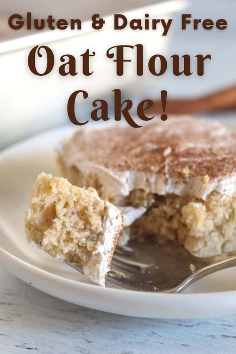 Oat Flour Cupcake Recipes, Oat Flour Recipe, Cake With Oat Flour, Baking With Oat Flour, Oat Flour Coffee Cake, Oat Flour Cake Recipes, Oat Flour Cake, Apple Cake With Oat Flour, Oat Flour Pound Cake