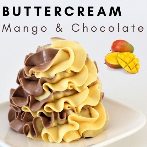 Mango Buttercream, Cupcake Savvy, Mango Chocolate, Icing Frosting, Chocolate Buttercream, Delicious Chocolate, Sweet Desserts, Butter Cream, Frosting