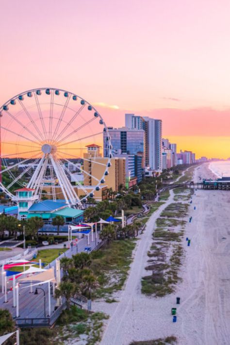 Ideally located on South Carolina’s Atlantic coast, Myrtle Beach is a fun-loving hub of activity where families flock for its 60 miles of magnificent shoreline, oodles of entertainment options, and state parks showcasing the area’s seaside beauty. For more inspiration, click the link. Myrtle Beach Skywheel, Myrtle Beach State Park, Myrtle Beach Boardwalk, Travel Benefits, Beach South Carolina, Myrtle Beach South Carolina, Forest View, Pacific Coast Highway, Destin Beach