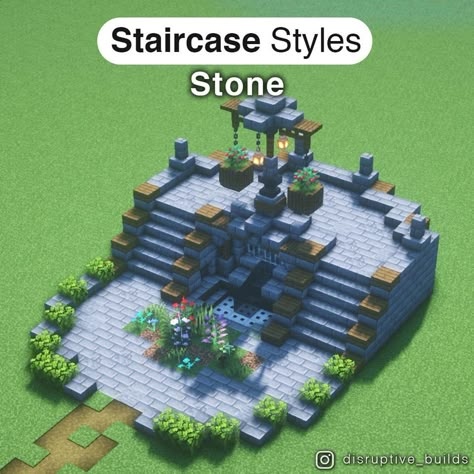 Minecraft Staircase, Staircase Styles, Minecraft Decoration, Minecraft Structures, Bangunan Minecraft, Minecraft Pictures, Minecraft Cottage, Minecraft Castle, Diy Minecraft