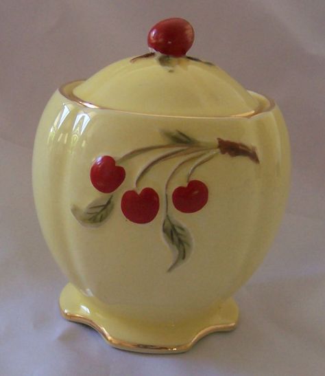 Cherry Cookie Jar Vintage Cookie Jars, Antique Cookie Jars Vintage, Handmade Ceramic Cookie Jar, Antique Cookie Jars, Vintage Lefton Cookie Jar, Cherry Preserves, Collectible Cookie Jars, Vintage Cookie Jars 1950s, Cherry Cookies