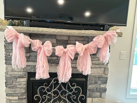 Blush Pink or Dusty Blue Bow Garland Rag Bow Baby Shower Cake Smash Bridal Shower She's Tying the Knot Pink Bow Bachelorette Nursery Decor - Etsy Bridal Shower Tie The Knot, Baby Pink Birthday Theme, Baby Pink Baby Shower Ideas, Holiday Bridal Shower Ideas, Bows Bridal Shower Theme, Pink Baby Shower Ideas Decorations, House Bridal Shower Ideas, Bridal Shower Bows, Bow Garland Diy