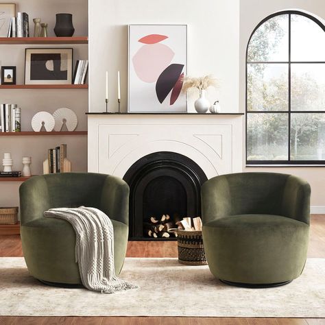 Room Arrangement, Fireplace Room, Swivel Barrel Chair, Swivel Accent Chair, Living Room Accents, Arm Chairs Living Room, Swivel Armchair, Barrel Chair, Retail Furniture