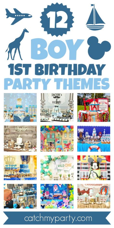 Unique 1st Birthday Themes Boys, First Birthday Theme Boy, 1 Year Birthday Party Ideas, 1st Birthday Boy Themes, Baby Boy Birthday Themes, Themes Party, Celebration Gifts, Boys First Birthday Party Ideas, Boys 1st Birthday Party Ideas