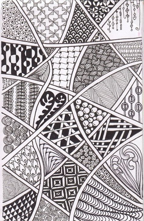 Modele Zentangle, Zantangle Art, Arte Doodle, Tangle Doodle, Zentangle Designs, Colour Theory, Doodle Inspiration, White Drawing, Tangle Art