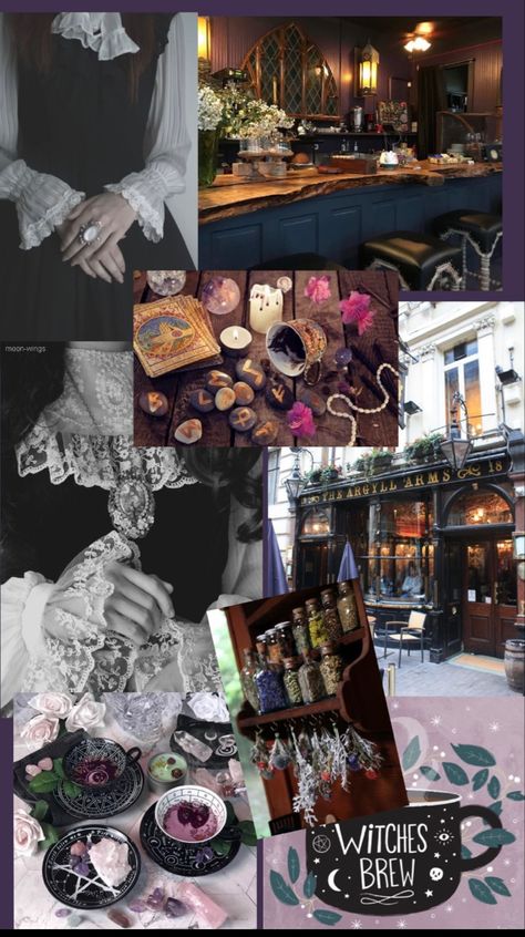 #witch #witchcraft #cafe #coffee #aesthetic #future #darkacademia Witchy Bar Aesthetic, Witchy Restaurant, Witchy Coffee Shop Aesthetic, Witch Cafe Interior, Witch Cafe Aesthetic, Witchy Cafe Aesthetic, Mystical Coffee Shop, Witchy Coffee Bar, Witch Cafe Coffee Shop