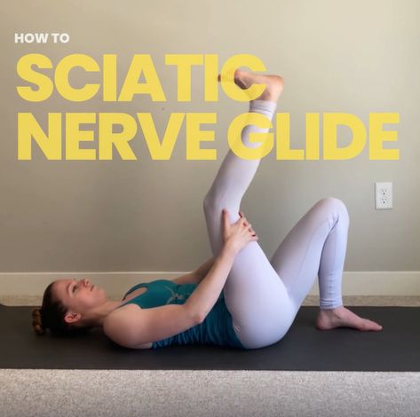 Sciatic Nerve Glide Exercises, Sciatic Flossing, Sciatic Nerve Flossing, Nerve Flossing Sciatic, Nerve Glide Exercises, Siatic Nerve, Nerve Stretches, Sciatic Nerve Exercises, Torn Labrum