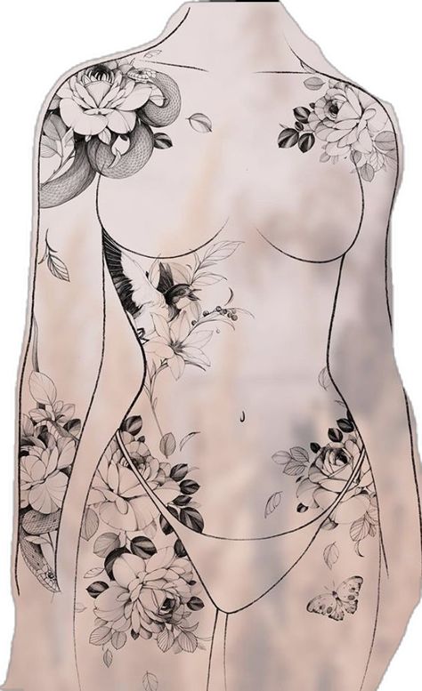 Tattoos To Cover Scars, Hip Thigh Tattoos, Hip Tattoos Women, Floral Tattoo Sleeve, Spine Tattoos, Dream Tattoos, Elegant Tattoos, Hip Tattoo, Feminine Tattoos