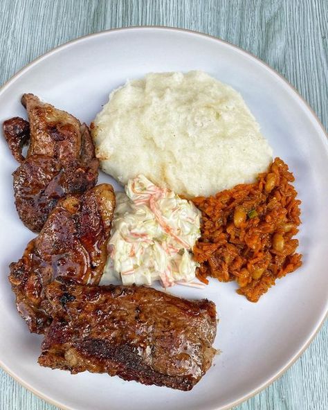 Nelisiwe Mahlangu on Instagram: "Pap and meat 🥩 Cravings satisfied 😋" Pap And Meat, Pap And Chicken, African Meals, Sunday Meals, South African Food, Cooking Soul Food, South African Dishes, Hotdish Recipes, Healthy And Unhealthy Food