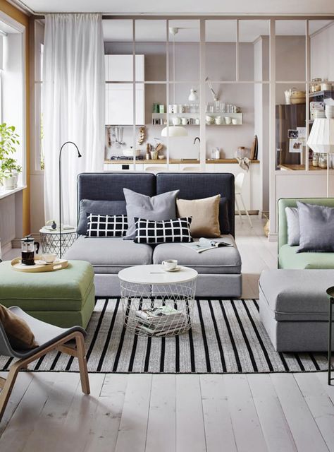 All The Home Products You Need From Ikea's 2018 Catalog #refinery29 Vallentuna Ikea, Tiny Studio Apartments, Ikea Catalog, Comfortable Armchair, Cozy Interior, Guest Bedrooms, Interior Design Trends, Decoration Design, Interior Design Bedroom