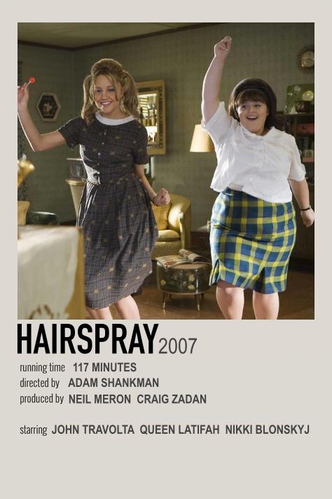 Hairspray Aesthetic, Movies Minimalist Poster, Hairspray 2007, Tracy Turnblad, Hairspray Movie, Movies Minimalist, Minimalist Movie Posters, Indie Movie Posters, Tv Posters