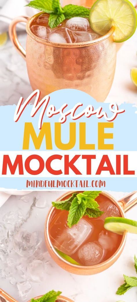 This easy Moscow mule mocktail is the perfect virgin drink for when you're not drinking. With spicy ginger beer, fresh lime and delicious mint, you'll be sipping this non-alcoholic cocktail all day long. Mule Mocktail Recipe, Virgin Moscow Mule, Moscow Mule Drink Recipes, Best Moscow Mule, Ginger Beer Drinks, Ginger Mojito, Easy Mocktails, Best Non Alcoholic Drinks, Easy Mocktail Recipes