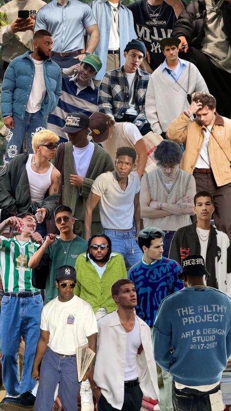 #mensfashion #moodboards #modernvintage #fashion #spring #fall #fashioninspo #greenaesthetic #vintageaesthetic Current Aesthetic, Eclectic Grandpa, Guy Fits, 90s Men, Y2k Men, Fashion Collage, Fall Fits, Mood Board Fashion, Fashion Spring