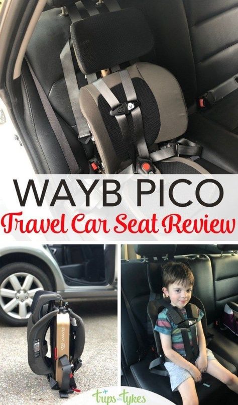 Review of the brand new WAYB Pico, a travel-friendly folding compact car seat with a 5 point harness. For ages 2-5, find out why this car seat works for air travel and ridesharing in Uber and Lyft. #carseat #travelgear #familytravel #wayb Airplane Ideas, Car Harness, Travel Car Seat, Car Seat Reviews, Best Car Seats, Flying With Kids, Toddler Car Seat, Travel Car, Kushina Uzumaki