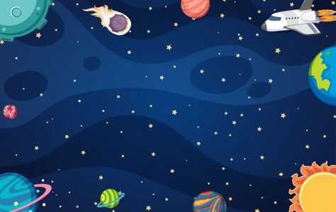 Background with spaceship and many plane... | Premium Vector #Freepik #vector #background #travel #technology #border Premium Vector Background, Starry Night Background, Cloud Illustration, Free Vector Backgrounds, Space Background, Background Powerpoint, Space Illustration, Galaxy Background, Night Background