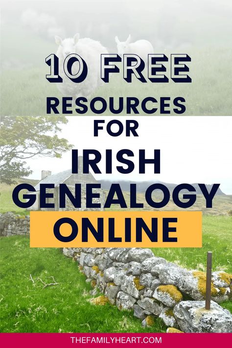 Irish genealogy research can be difficult, but it certainly isn't impossible. Jumpstart your research with these 10 free websites for Irish genealogy! Free Genealogy Records, Genealogy Ireland, Free Genealogy Sites, Family History Projects, Genealogy Organization, Irish Genealogy, Genealogy Search, Family Tree Research, Genealogy Websites