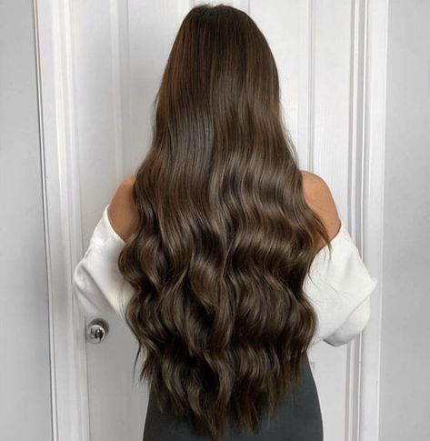 Beautiful Long Hair, Hair Inspo Color, Brunette Hair, Aesthetic Hair, Gorgeous Hair, Hair Day, Dark Hair, Pretty Hairstyles, Wavy Hair