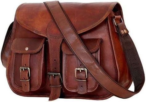 Amazon.com: Ruzioon Goat Leather Crossbody Purse Women Shoulder Bag Satchel Ladies Travel Purse Genuine Leather Brown : Clothing, Shoes & Jewelry Utility Bag, Color Cafe, Travel Purse, Women Shoulder Bag, Goat Leather, Leather Crossbody Purse, Womens Purses, Push Button, Crossbody Purse