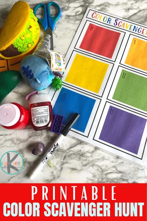 Colour Scavenger Hunt, Color Scavenger Hunt, English Kindergarten, Crayon Activities, Rainbow In A Jar, Fossils Activities, Classroom Scavenger Hunt, Preschool Color Activities, Games Website