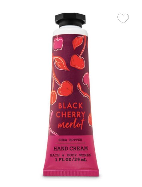 🍒Black Cherry Merlot Hand Cream🍒 Bath And Body Works Hand Lotion, Cherry Hand Cream, Cherry Body Lotion, Cherry Stuff, Cherry Products, Aesthetic Bath, Cherry Girl, Black Cherry Merlot, Bath Body Works Candles