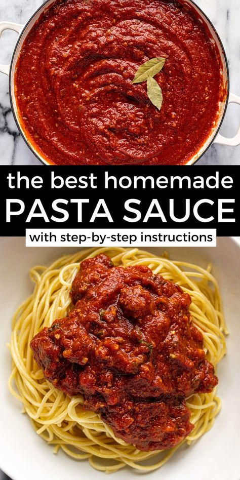 How To Make Spaghetti Sauce From Tomato Paste, Best Homemade Pasta Sauce With Fresh Tomatoes, Big Batch Spaghetti Sauce, Easy Spaghetti Sauce Recipe, Spagetti Sauce Home Made, How To Make Pasta Sauce, Speggetti Sauce Recipe, Best Homemade Spaghetti Sauce Recipe, Home Made Spaghetti Sauce