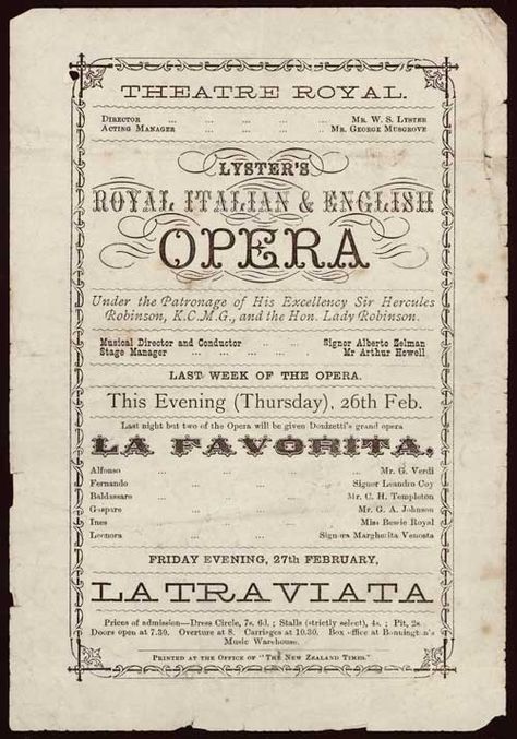 Lyster's Royal Italian and English Opera, 1880  #opera #verdi #traviata #latraviata La Traviata, Tumblr Drawings, Stage Manager, Music Motivation, Collage Background, Embossed Cards, Vintage Sheet Music, Eye Makeup Art, Phantom Of The Opera