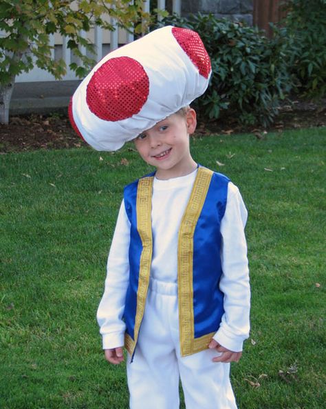 Diy Toad Costume, Toad Mario Costume, Mario Costume Diy, Mario Bros Costume, Mario Halloween Costumes, Toad Mario, Diy Fantasia, Toad Costume, Mario Costume