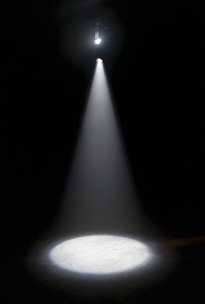 Spot: This is a good example of how intensity can isolate a person or object. This is an extreme example, as no other lights are on. Stage Lighting Theater, Blackbox Theatre, Light Shadow Photography, Spotlight On Stage, Theatre Spotlight, Theater Lights, Lighting Design Theatre, Theater Spotlight, Light Over Darkness