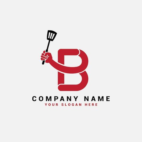 B Food Logo, B Letter Logo, Logo B, B Letter, Food Logo, Logo Food, Logo Ideas, Letter Logo, Vector Photo