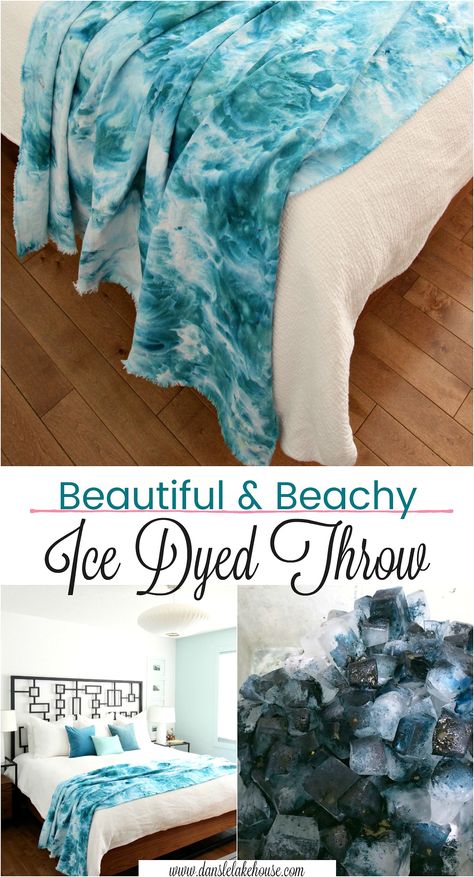 Dye Projects, Beachy Home Decor, Ty Dye, Beachy Home, Diy Tie Dye Techniques, Tie Dye Patterns Diy, Dyed Pillows, Dyeing Tutorials, Dyeing Fabric