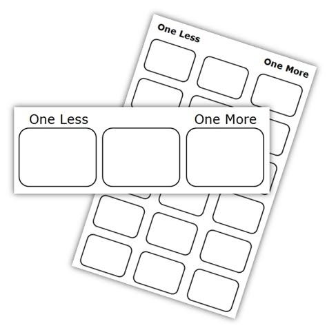 Math Coach's Corner: One More and One Less Freebie! Students practice the tricky skill of 'one more than' and 'one less than' with this easy prep workstation activity.  Easy to differentiate, it also includes a recording sheet for assessment or accountability.  Grab it for free! Grab Count And Compare, 1 More 1 Less 10 More 10 Less, One More And One Less Activities, One More One Less Activities, 1 More 1 Less, One More One Less, Early Numeracy, Grade 1 Math, Math Coach