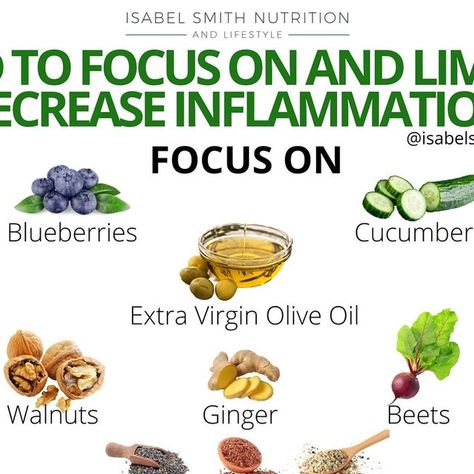 Isabel Smith, MS RD CDN on Instagram: "⭐ FOODS TO FOCUS ON AND LIMIT TO DECREASE INFLAMMATION ⭐ Inflammation can happen due to a variety of factors. One way inflammation through diet can occur is when the ratio of Omega’3s to Omega’6s we consume gets thrown off ⭐ This is pretty easy to do when we are consuming diets that are filled with processed and fast foods ⭐ Focus on eating a diet rich in a plant-based diet with high-quality proteins and fats ⭐ The foods we listed above are especially high in Omega 3’s (anti-inflammatory compounds!) ⭐ On the other hand, do your best to limit processed foods that are likely high in inflammatory oils and other compounds that do your body more harm than good!  #gut #guthealth #healthygut #hormone #hormones #hormonehealth #hormonalbalance #histamine #alle Inflammatory Oils, Fast Foods, Decrease Inflammation, High Quality Protein, Gut Healing, Hormone Health, Healthy Gut, Hormone Balancing, Do Your Best