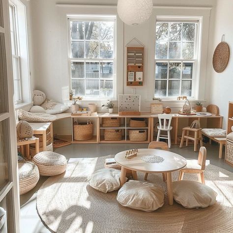 This furniture creates that environment that becomes a third teacher. #roomlayout #receptionclassroom #nurseryclassroom #reggio Wood Playground, Kindergarten Furniture, Preschool Furniture, Reading Nooks, Cozy Reading, Interactive Learning, Natural Look, Montessori, Kindergarten