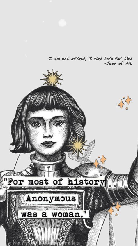 We love Joan, our queen #myfirstshuffle #joanofarc #feminist Punk Feminist Aesthetic, Feminist Branding, Feminist Quotes Aesthetic, Feminist Wallpaper, Feminist Aesthetic, Anime Egg, Relatable Content, I Am Not Afraid, Joan Of Arc