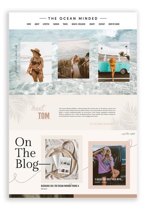 Beach Website Design Inspiration, Coastal Website Design, Ocean Website Design, Tropical Website Design, Beachy Website Design, Beach Website, Cute Instagram Story Ideas, Beach Branding, Travel Blog Design