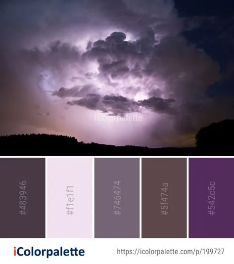 63 Storm Color Palette ideas in 2020 | iColorpalette Thunderstorm Color Palette, Storm Color Pallette, Lightning Color Palette, Storm Color Palette, Tempest Cleric, Storm Palette, Sherwin Williams Storm Cloud, Purple Palace, Dark Luxury