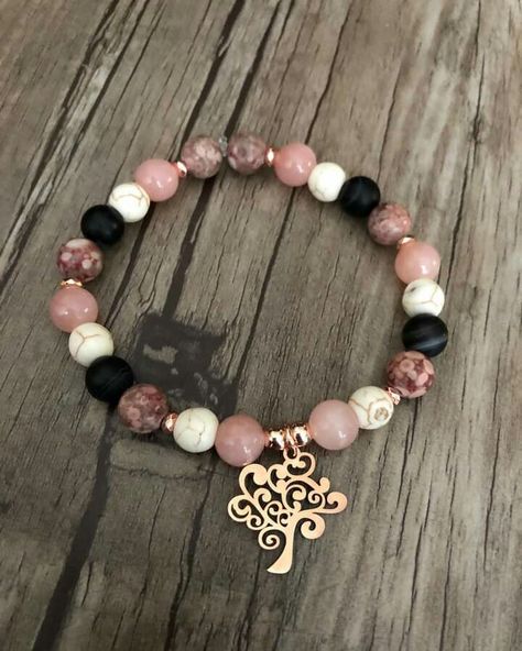 Picture Printer, Marble Bracelet, Stone Bead Jewelry, Healing Gemstone Bracelets, Pretty Jewelry Necklaces, Basic Jewelry, Diy Bracelet Designs, Beads Bracelet Design, Handmade Jewelry Tutorials