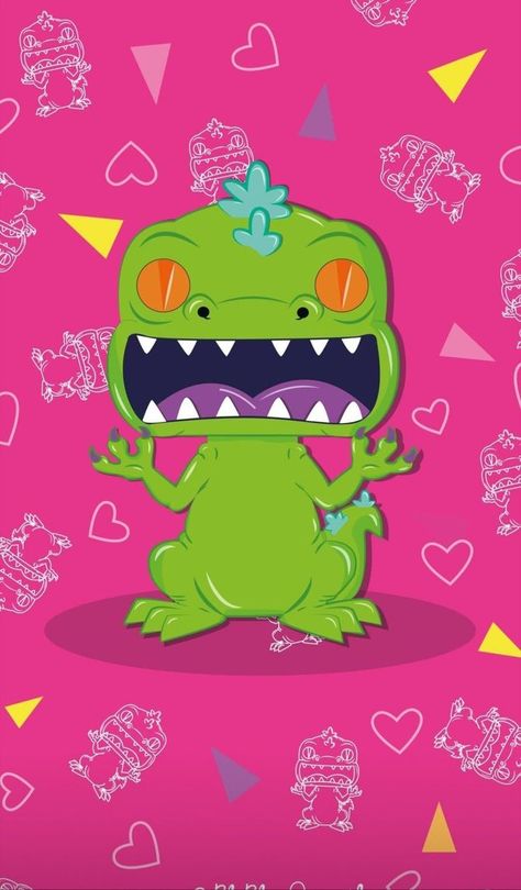 #rugrats #reptar #dinosaurio #wallpaper #nickelodeon #nick #90s #caricatura #divertido #cute Rugrats Cartoon, Diy Planner Notebook, Powerpuff Girls Wallpaper, Nickelodeon 90s, 90s Wallpaper, Nickelodeon Cartoons, Bling Wallpaper, Unicorn Wallpaper, Diy Flower Pots