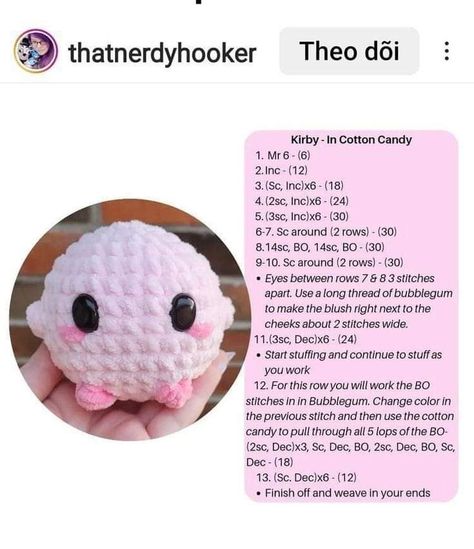 Making Crochet Patterns, Adorable Crochet Patterns, Crochet Pattern Plushies, Small Crochet Plush Pattern Free, Free Written Crochet Patterns English, Crochet Projects Free Pattern Ideas, Low Sew Crochet Amigurumi, Crochet Plushy Pattern, Crochet Kirby Free Pattern