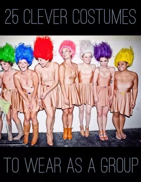 Best 80s Costumes, Funny Group Halloween Costumes, 90s Halloween Costumes, Clever Costumes, Troll Costume, Clever Halloween, 90s Halloween, Clever Halloween Costumes, Hallowen Costume