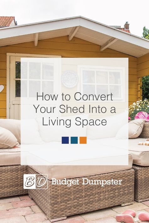 Have a shed that’s currently housing old junk or sitting empty in your backyard? Converting the shed into a room could be a great way to add more living space to your property. Converting Shed To Living Space, Living In A Shed Interiors, Converting A Shed To Living Space, Convert A Shed Into A Tiny House, Shed Living Space Ideas, How To Convert A Shed Into A Tiny House, She’d To Home Conversion, Converting A Shed Into A Chicken Coop, Tough Shed