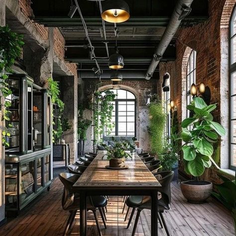 Tiny House | Tour through a Dark Green Industrial House 🏡🧱📚☀️🌿 Credits: @benmyhre ______________________ #tinyhouseattractive #tinyhouse #tinyhome… | Instagram Garage Loft Apartment, Aesthetic Loft, Loft Apartment Aesthetic, Apartments Modern, Apartment Industrial, Apartment Garage, Loft Apartment Industrial, Apartments Design, Modern Loft Apartment