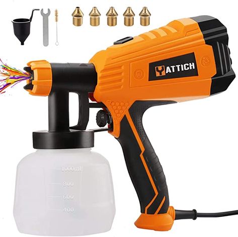 #ad YATTICH Paint Sprayer, 700W High Power HVLP Spray Gun, 5 Copper Nozzles & 3 Patterns, Easy to Clean, for Furniture, Cabinets, Fence, Car, Bicycle, Garden Chairs etc. YT-201 Paint Inside Of Front Door, Best Ceiling Paint, Hvlp Paint Sprayer, Best Paint Sprayer, China Cabinet Makeover, Vintage China Cabinets, Car Spray, Antique China Cabinets, Patterned Furniture