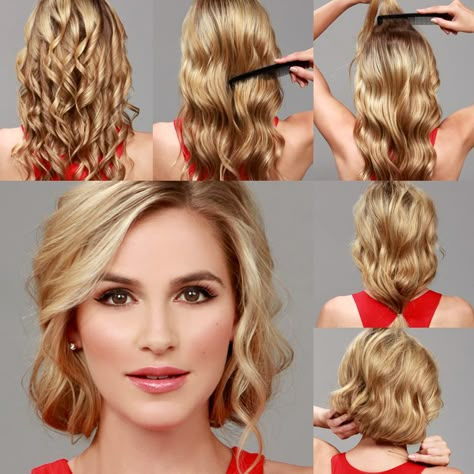 Lulus+How-To:+Faux+Bob+Hair+Tutorial Bob Hair Tutorial, Faux Bob Tutorial, Gatsby Hairstyles, Fake Bob, 1920s Long Hair, Smokey Eyeshadow Tutorial, 1920s Hair Tutorial, 20s Hair, Flapper Hair