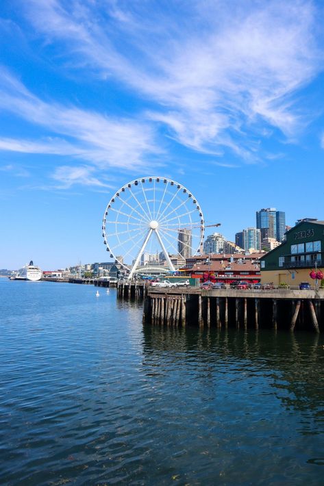 Seattle Ferry Boats, Seattle Great Wheel, Seattle Aesthetic, Summer In Seattle, Seattle Ferry, Things To Do In Seattle, Seattle Waterfront, Pacific Northwest Travel, Seattle Travel